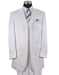 Mens 3 Button Ton on Ton Stripe Fashion Suit in White - Men's Tuxedo USA
