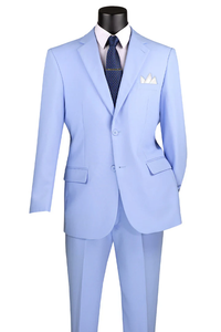 Mens Easter Suit - Jacket and Pants in Summer Color Light Sky Blue Modern Fit Light Weight