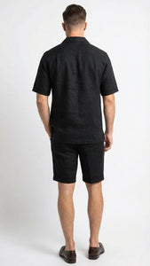 Men’s Black Walking Suit with Short – Classic Leisure and Casual Outfit