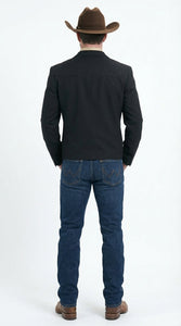 Mens Black Western Blazer Set – Cowboy Style Formal Jacket and Pants Outfit Country Western Suit