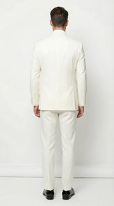 Men’s ivory Cream Double Breasted Suit – Classic Formal Tuxedo Style Suit for Weddings off White Color