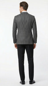 Mens Charcoal Pinstripe Blazer – Classic Tailored Formal Jacket for Business, Office and Evening Wear