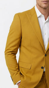 Men’s Gold Mustard Color Suit – Wedding & Prom Formal Suit Outfit, Modern Blazer and Pants