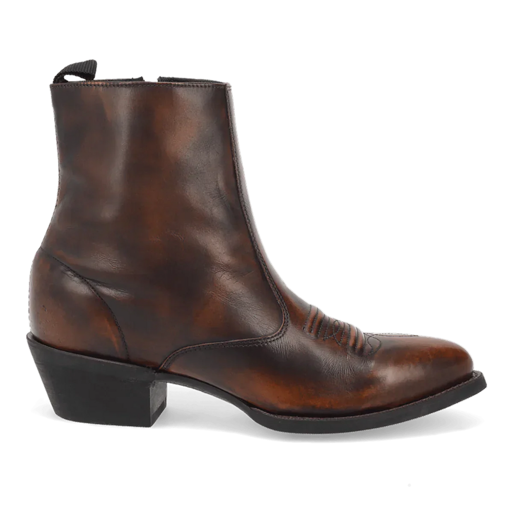 Laredo Men's Fletcher Leather Round Toe Boots with Zipper - Tan