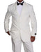 Mens Traditional 3 Button Polyester Tuxedo in Ivory - Men's Tuxedo USA