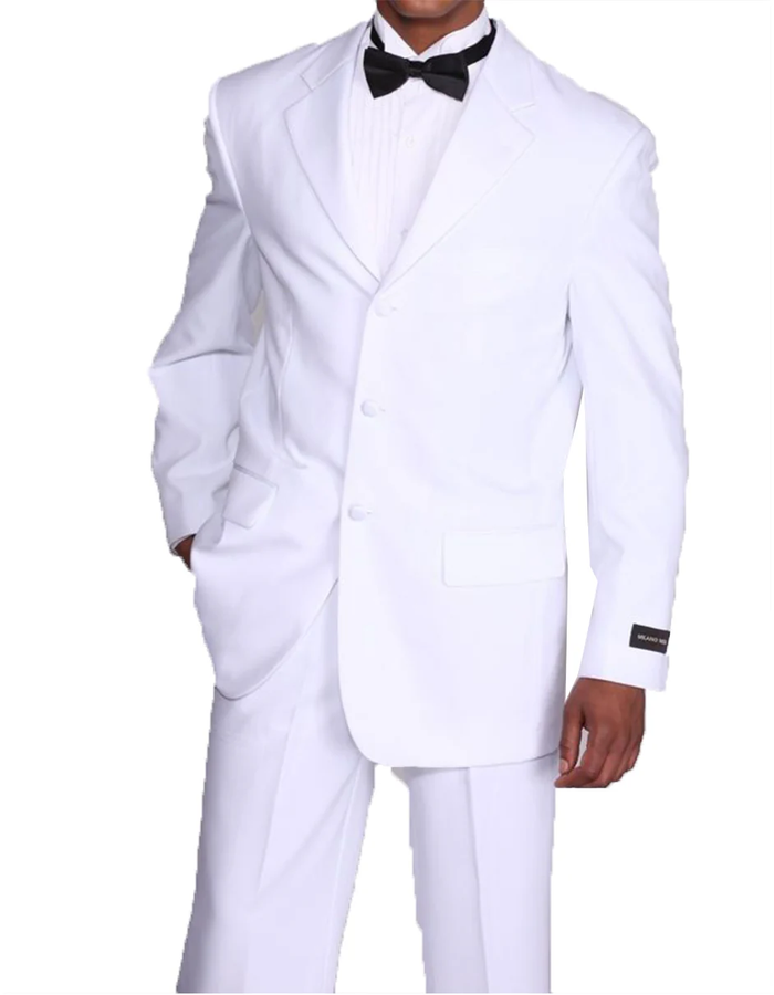 White Prom Suit - White Prom Tuxedo Suits - White Wedding  Polyester Tuxedo