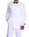 Mens Traditional 3 Button Polyester Tuxedo in White - Men's Tuxedo USA