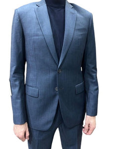 Denim Blazer - Cotton Fabric Blue Jean Sport Coat - Double Breasted Navy Blue Jacket