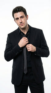 Mens Black Blazer – John Wick Inspired Classic Formal Blazer for Men Sleek Action Style Evening Jacket