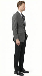 Men’s Charcoal Grey Pinstripe Blazer – Classic Tailored Formal Jacket for Business, Professional Wear Sportcoat
