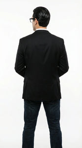 Mens Black Blazer – Clark Kent Inspired Smart Casual Office Blazer for Men Classic Everyday Formal Jacket
