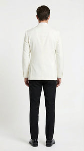 Mens Ivory Dinner Jacket Blazer – Elegant Ivory Cream Off White Formal Blazer Wedding Tuxedo Jacket Evening Wear