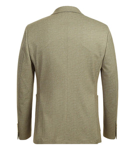 Half Canvas Slim Fit Blazer in Khaki