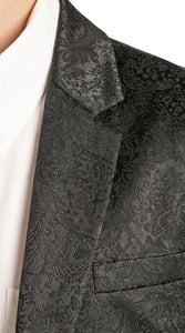 Men’s Black Western Paisley Blazer – Cowboy Jacquard Sport Coat