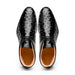 Zelli Marco Genuine Ostrich Quill Lace-Up Chukka Boots in Black