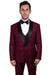 Men's Stacy Adams Burgundy 1-Button Shawl Lapel Tuxedo Jacket