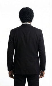 Mens Black Blazer – Jules Winnfield Inspired Pulp Fiction Style Classic Formal Blazer for Men Vintage Retro Jacket