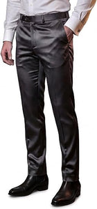 Mens Solid Color Shiny Satin Dress Pants 6VP1010
