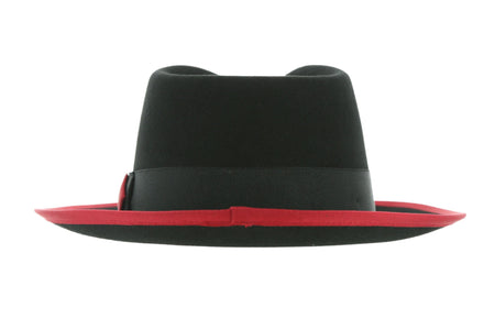 Black & Red Jacob Trilby Crushable Hat