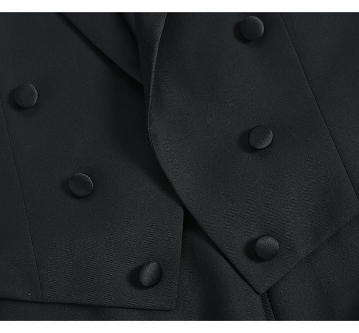 Mens Classic Full Dress Tail Tuxedo in Black