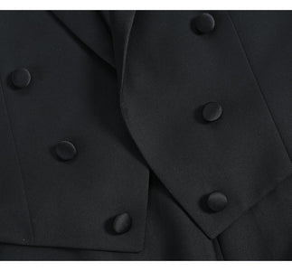 Mens Classic Full Dress Tail Tuxedo in Black
