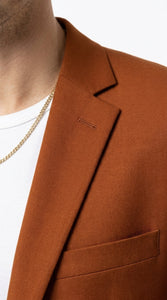 Men’s Burnt Orange Modern Fit Suit – Slim Fit Wedding, Prom and Formal 2-Piece Suit Copper Brick Color