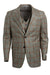 Men's Tan & Gold Windowpane Vested Suit by Stacy Adams
