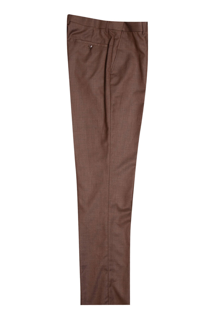 Men's Stacy Adams Sharkskin Vested 2-Button Suit in Cognac