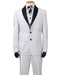 Mens 2 Button Sharkskin Tuxedo with Satin Shawl in White - Men's Tuxedo USA