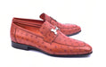 Corrente 5760 Ostrich Quill Slip-On Loafer - Orange - Image 3