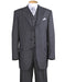 Mens 3 Button Notch Lapel Bold Pinstripe Gangster Suit in Grey - Men's Tuxedo USA