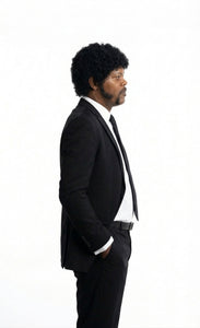 Mens Black Blazer – Jules Winnfield Inspired Pulp Fiction Style Classic Formal Blazer for Men Vintage Retro Jacket