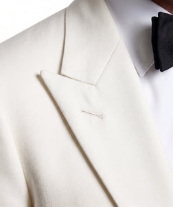 Men’s Pure White Dinner Jacket Blazer – James Bond Style Formal Tuxedo Blazer for Wedding, Black Tie & Evening Wear
