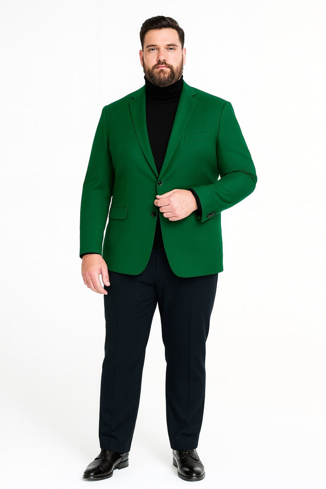 Mens Green Blazer – Stylish Casual and Formal Sport Coat for Parties, Weddings and Events in Emerald Green