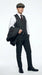 Men's Thomas Shelby Dark Grey Plaid 3-Piece Suit – Peaky Blinders 1920s Vintage Tweed-Style Wedding Suit with Matching Vest & Pants