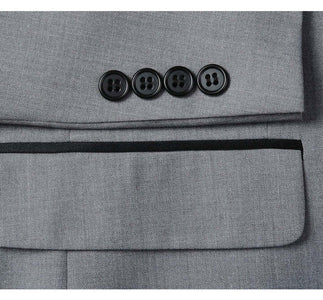 Designer Gray Prom Tuxedo - Grey Wedding Traditional   Suit