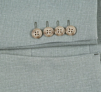 Half Canvas Slim Fit Blazer in Light Sage Gray