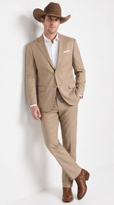 Men’s Tan Country Wedding Suit – Beige Groom Suit for Rustic & Outdoor Weddings