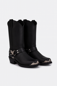 Chopper Leather Harness Biker Boot