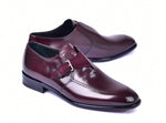Corrente 6471 Leather Slip-On Monkstrap Shoe - Burgundy - Burgundy - Size 13