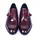Corrente 6471 Leather Slip-On Monkstrap Shoe - Burgundy - Image 3