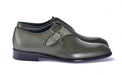 Corrente 6471 Leather Slip-On Monkstrap Shoe - Green - Image 2