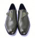 Corrente 6471 Leather Slip-On Monkstrap Shoe - Green - Image 3