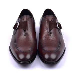 Corrente 6471 Leather Slip-On Monkstrap Shoe - Brown - Image 3