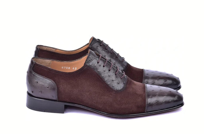Corrente 6708 Cap-Toe Lace-Up Oxford - Brown - Image 2