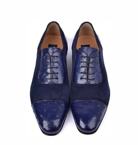 Corrente 6708 Cap-Toe Lace-Up Oxford - Navy - Image 3