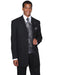 Mens 4 Button Wide Notch Lapel Fashion Zoot Suit in Black - Men's Tuxedo USA