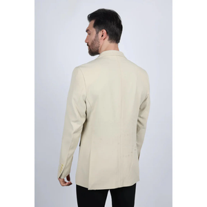 Mens Modern Fit Stretch Date Night Blazer - Beige