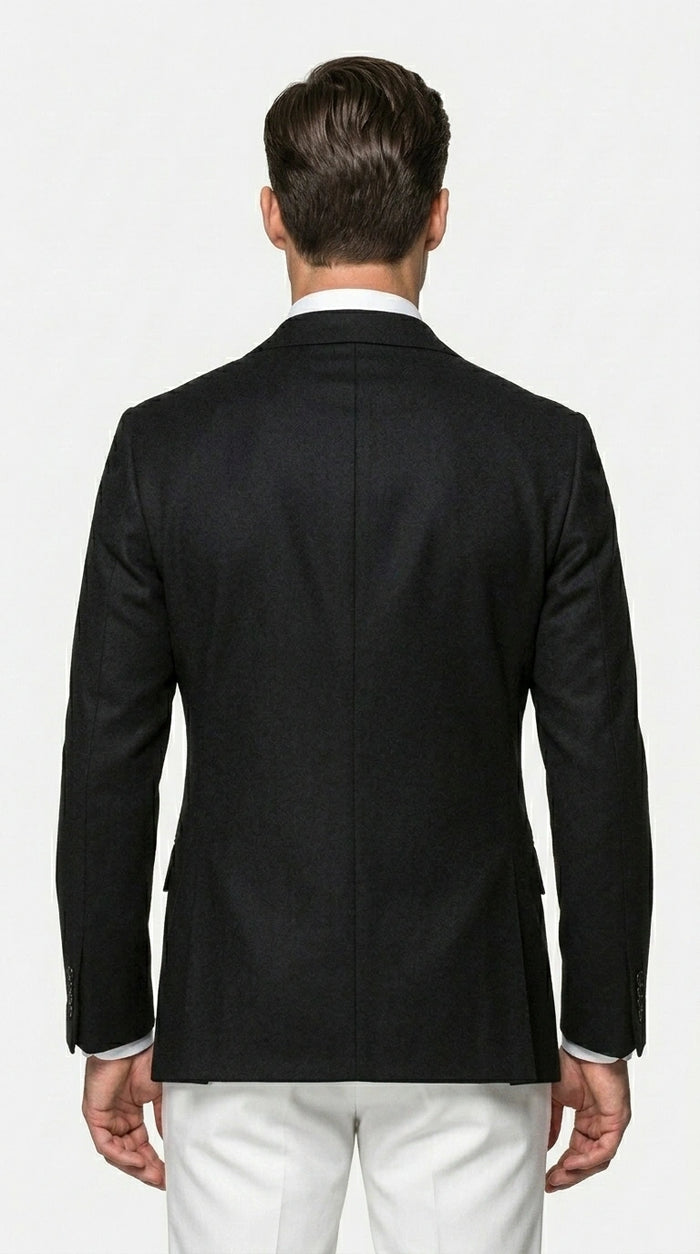 Men’s Black Double Breasted Blazer, Formal Wedding Business Casual Sport Coat Jacket