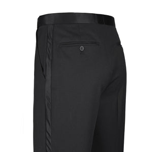 Mens Traditional Two Button Classic Fit Notch Tuxedo in Black